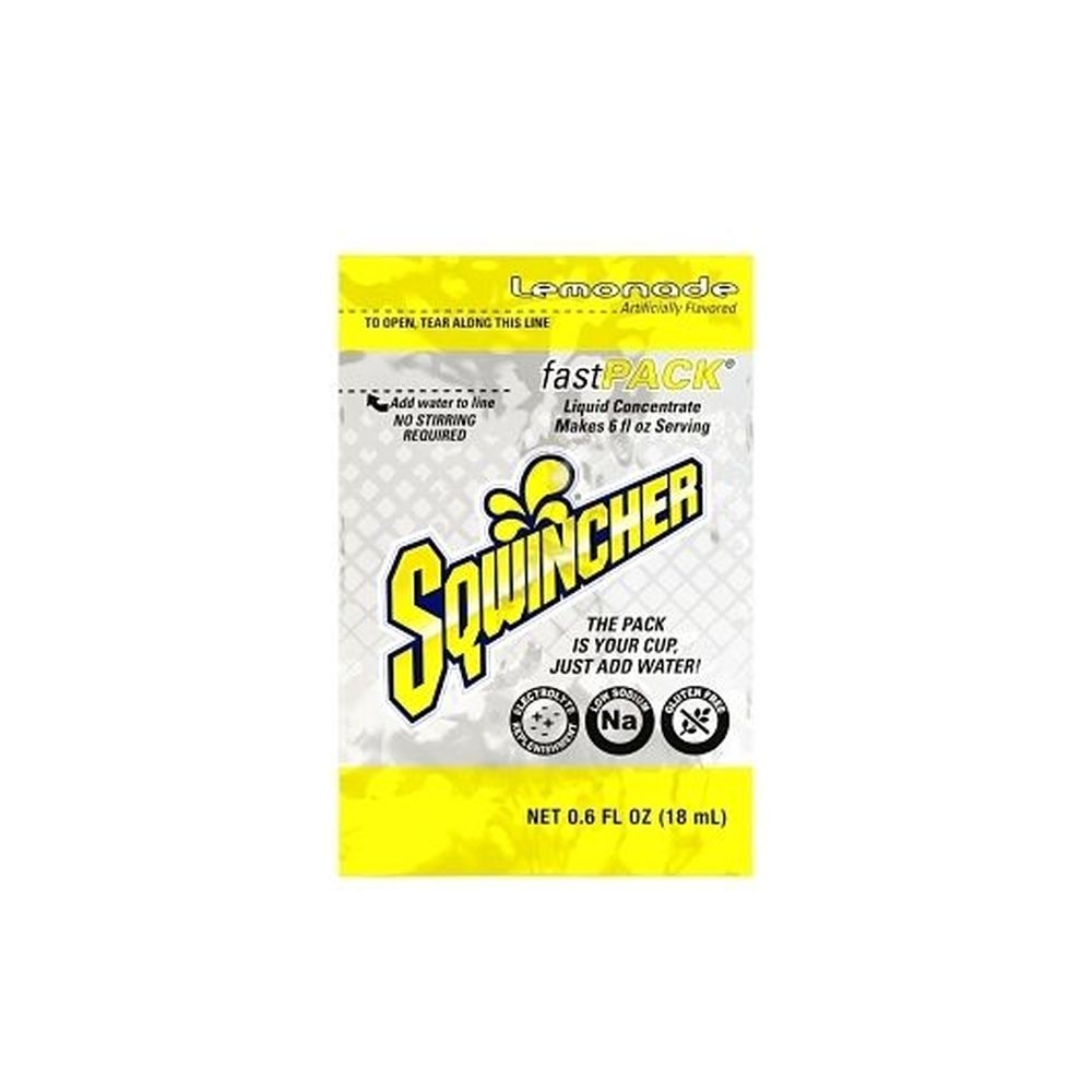 Sqwincher Fastpack Lemonade Electrolytes Liquid Concentrate, 0.6 Fluid Ounce -- 200 per case