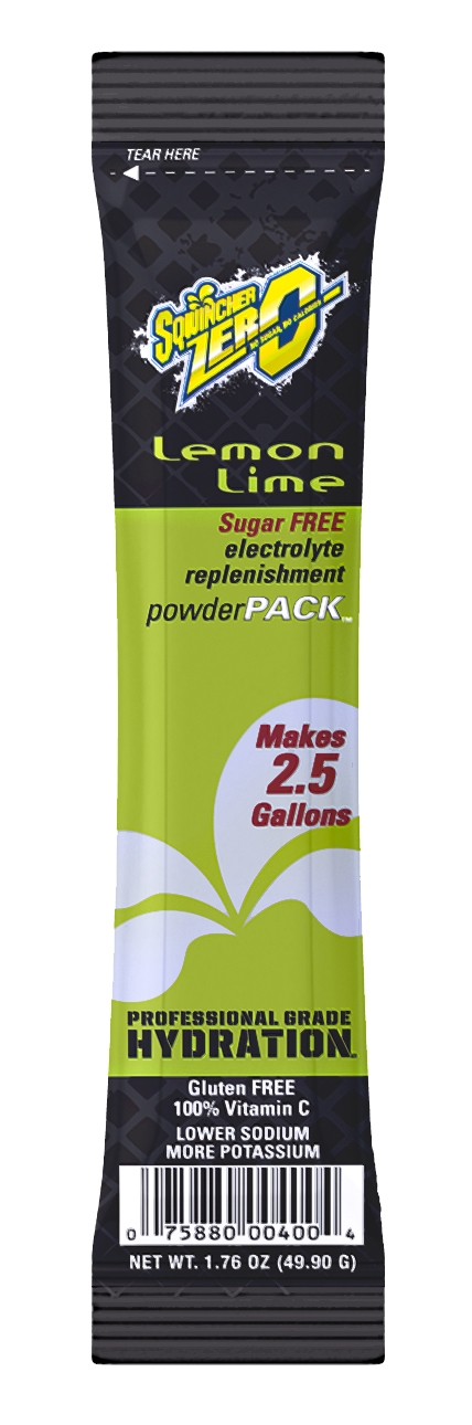 Sqwincher Zero Lemon Lime Instant Drink Mix, 2.5 Gallon -- 32 per case.