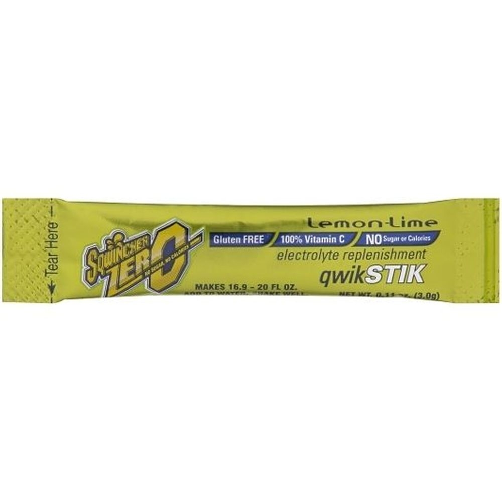 Sqwincher Qwik Stick Lemon Lime Electrolyte Powder Mix, 0.11 Ounce -- 500 per case