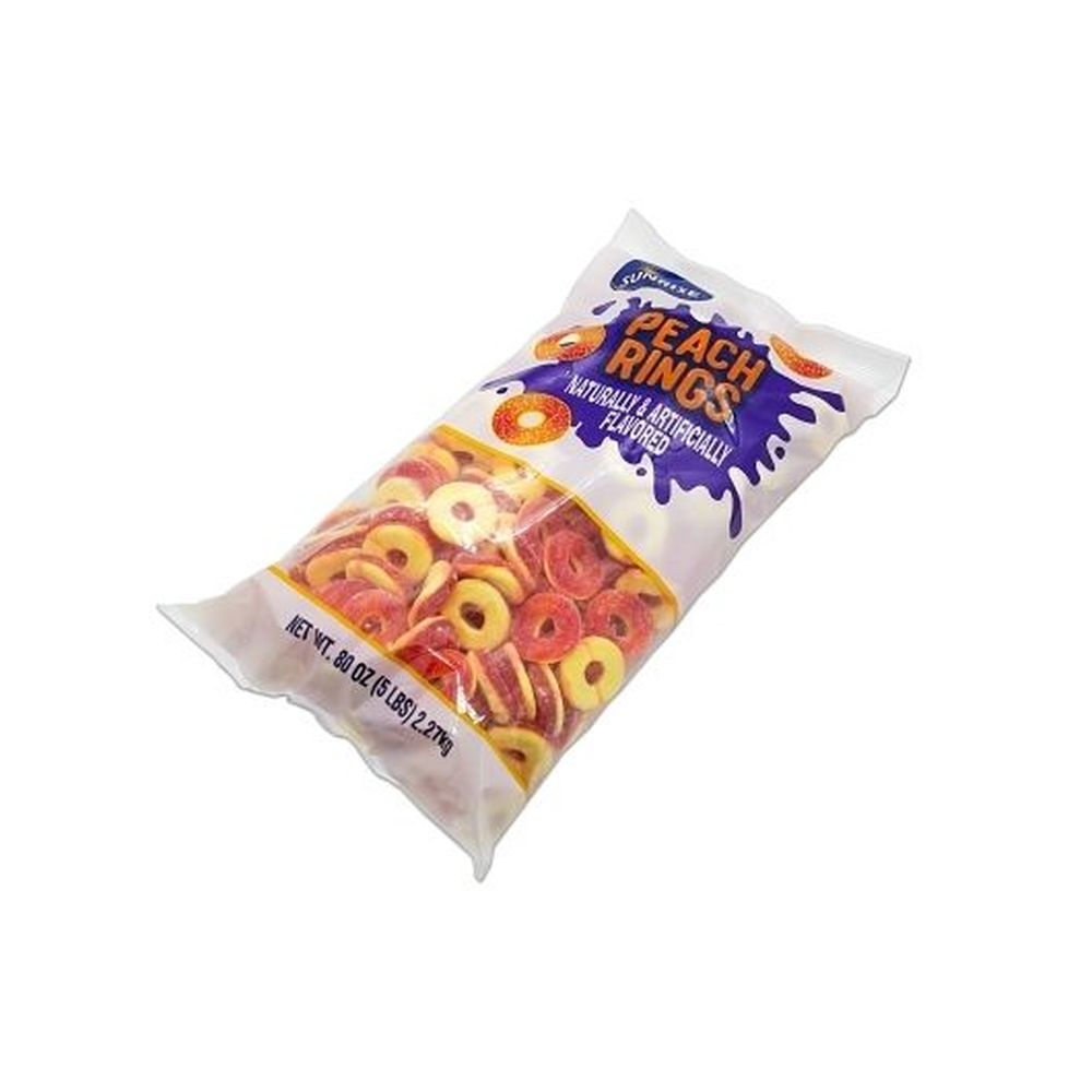 Sunrise Peach Gummi Rings, 5 Pound -- 6 per case