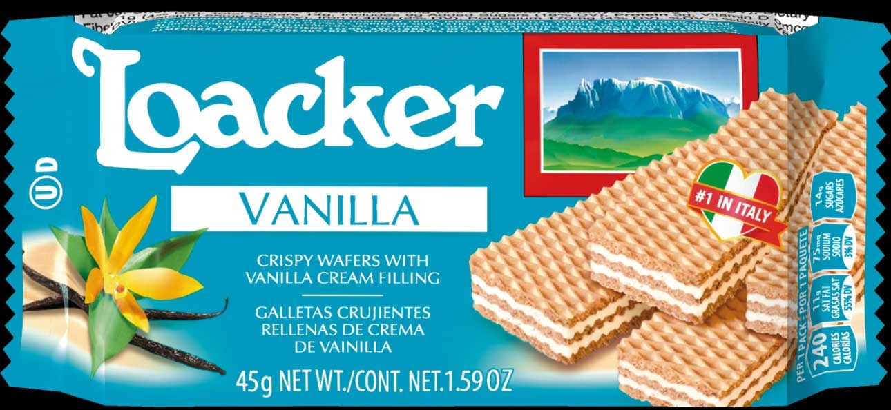 Loacker Classic Vanilla Cream Filling Crispy Wafer, 1.59 Ounce -- 144 per case