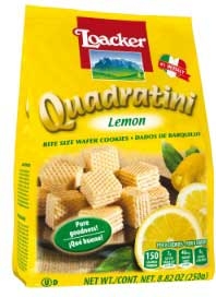 Loacker Quadratini Lemon Bite Size Wafer Cookie, 8.82 Ounce -- 6 per case