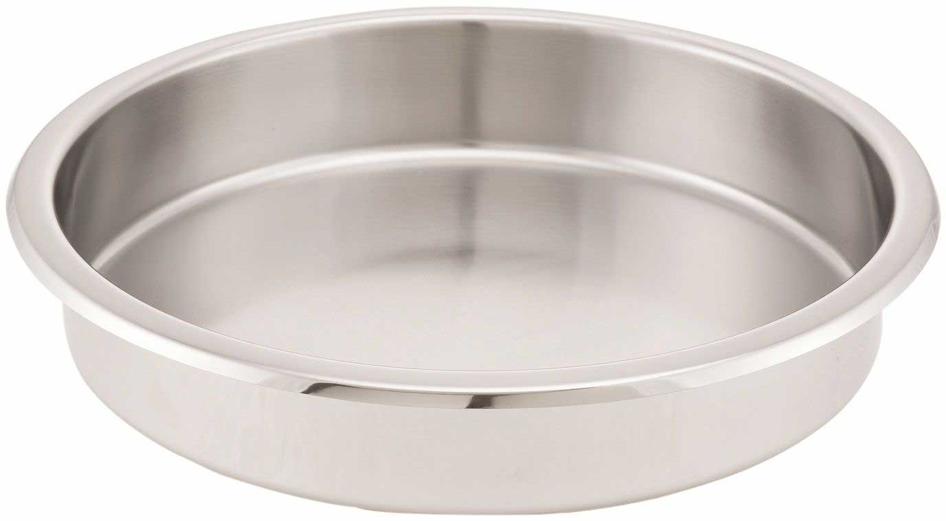 Walco Stainless Steel Round Food Pan, 7 Quart