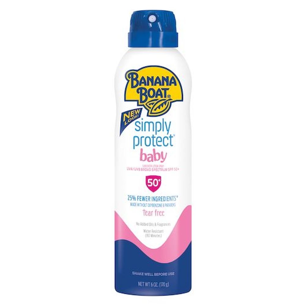 Banana Boat Simply Protect SPF 50 Plus Sun Screen Spray, 6 Ounce -- 12 per case