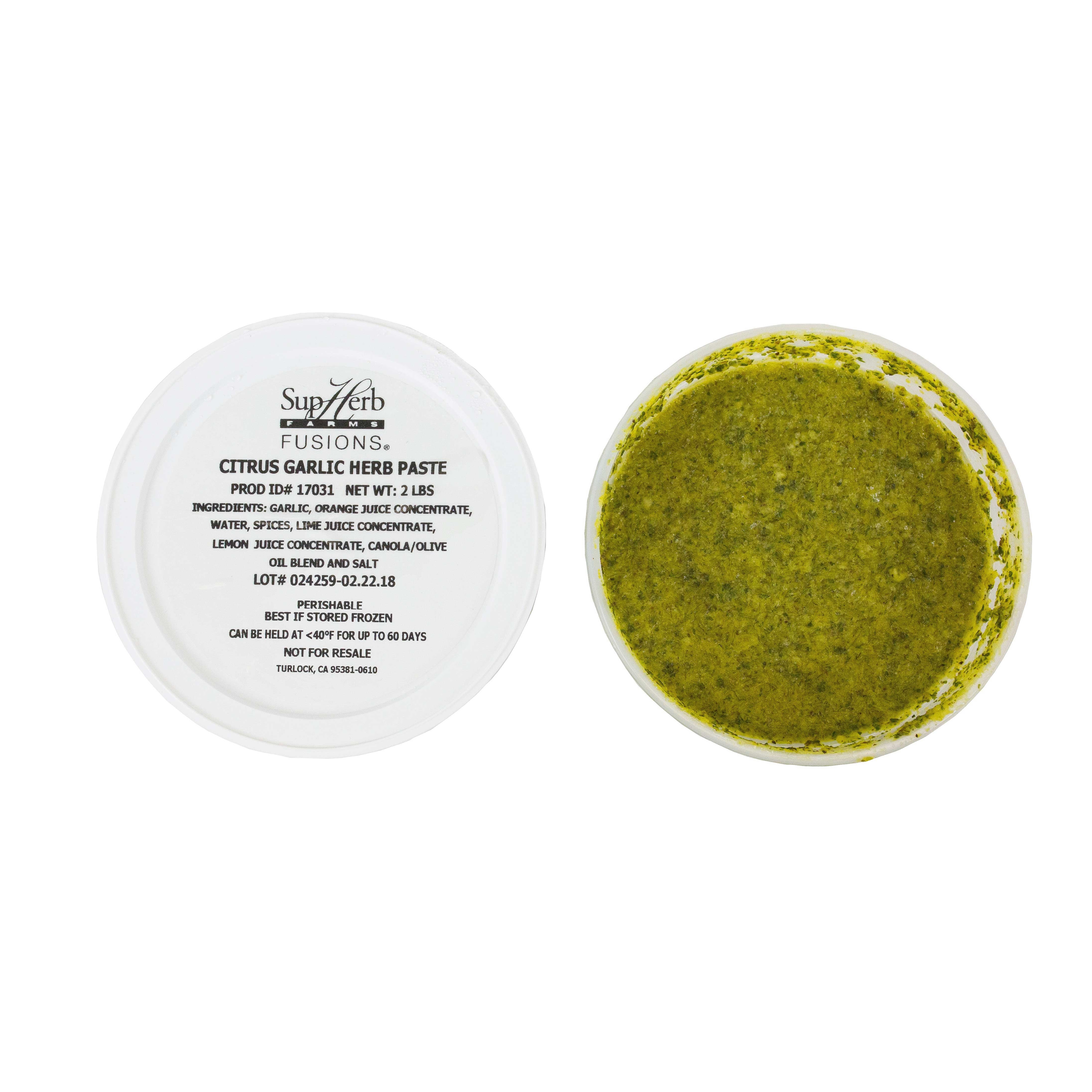 SupHerb Farms Citrus Garlic Herb Paste, 2 Pound -- 4 per case.