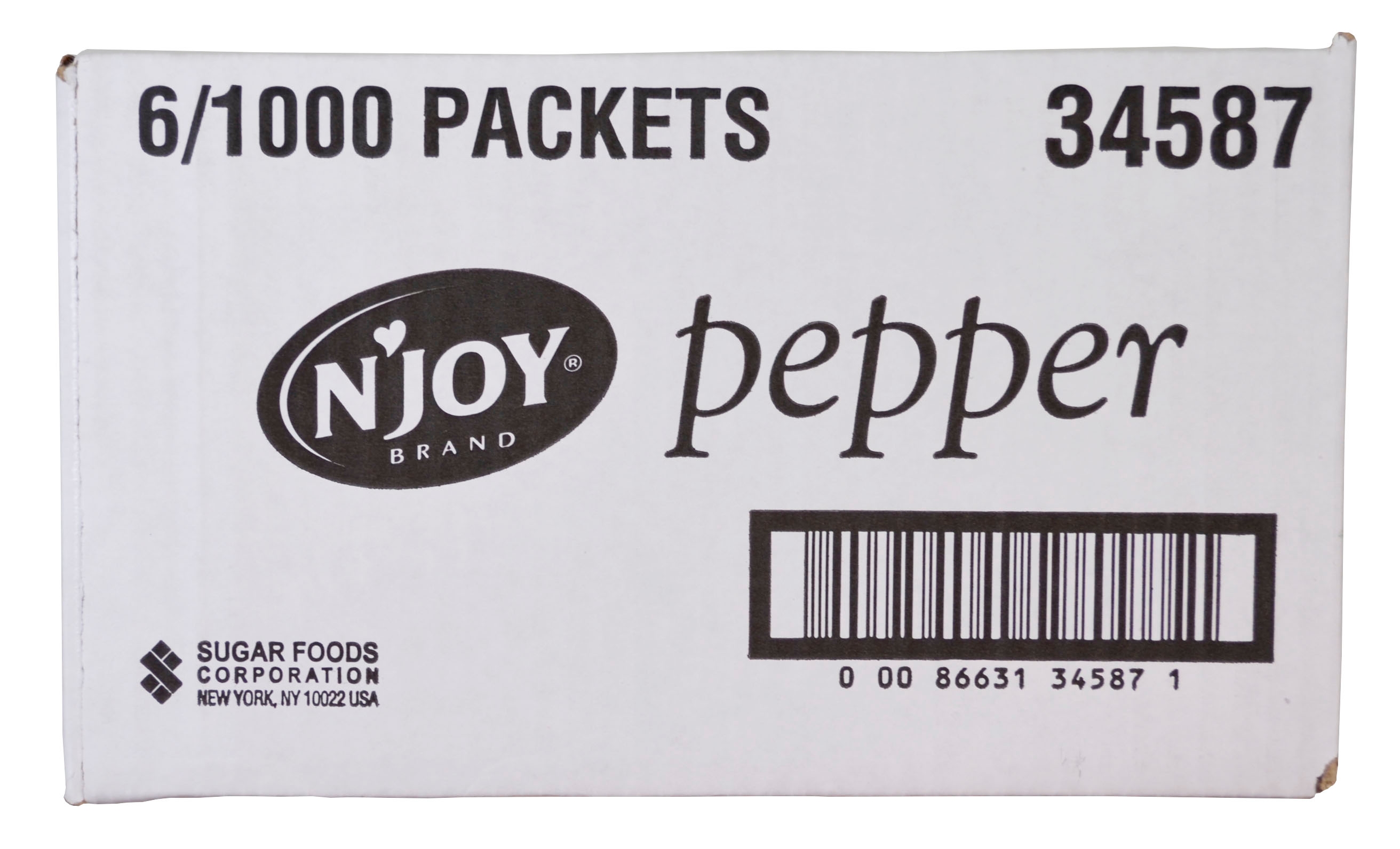 Sugar Foods N Joy Pepper -- 6000 per case.