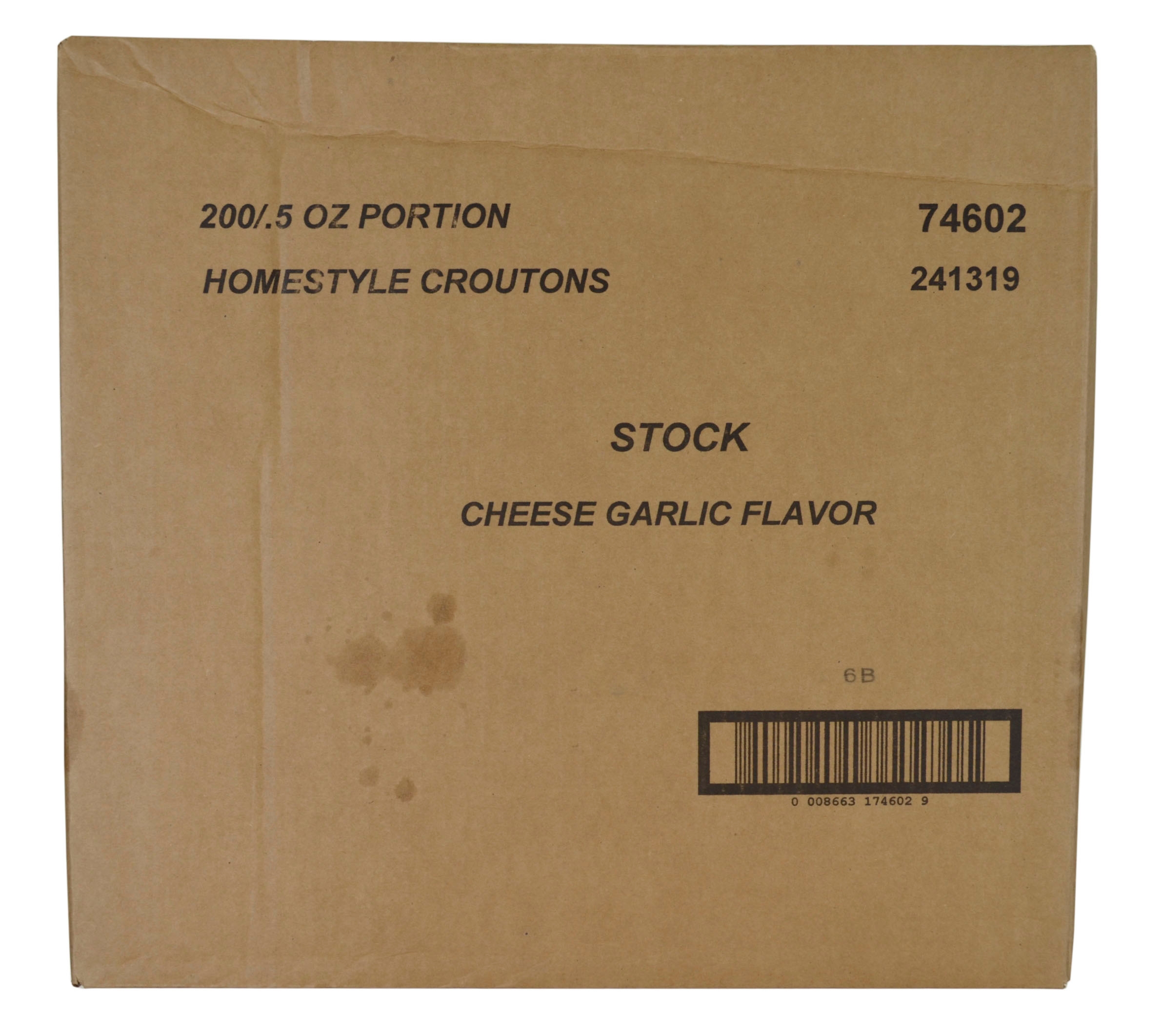 Homestyle Cheese Garlic Crouton 200 Per Case, 0.5 Ounce Each