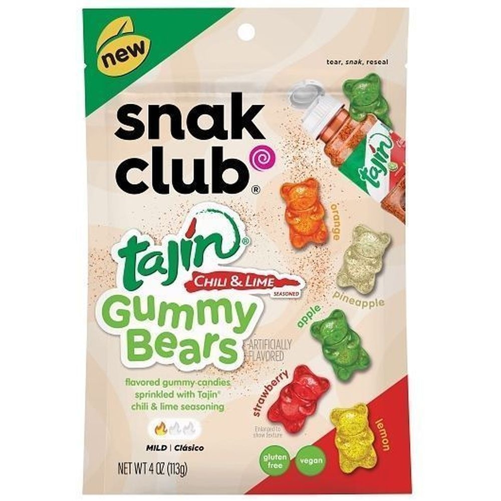 Snak Club Tajin Gummy Bears, 4 Ounce -- 6 per case