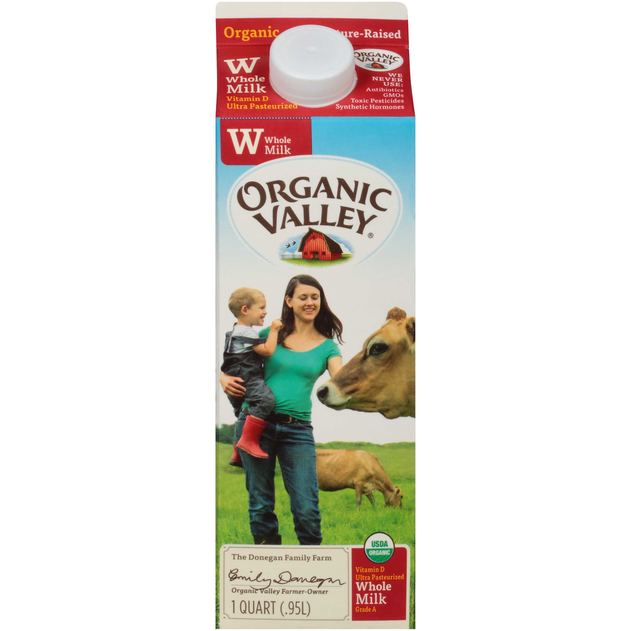 Organic Valley Ultra Pasteurized Whole Milk, 32 Fluid Ounce -- 12 per case