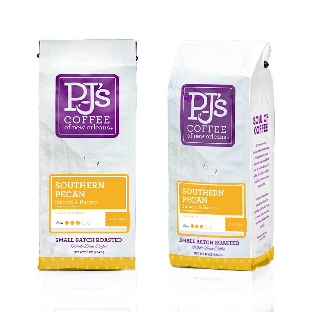PJs Southern Pecan Whole Bean Coffee, 1 Pound -- 6 per case