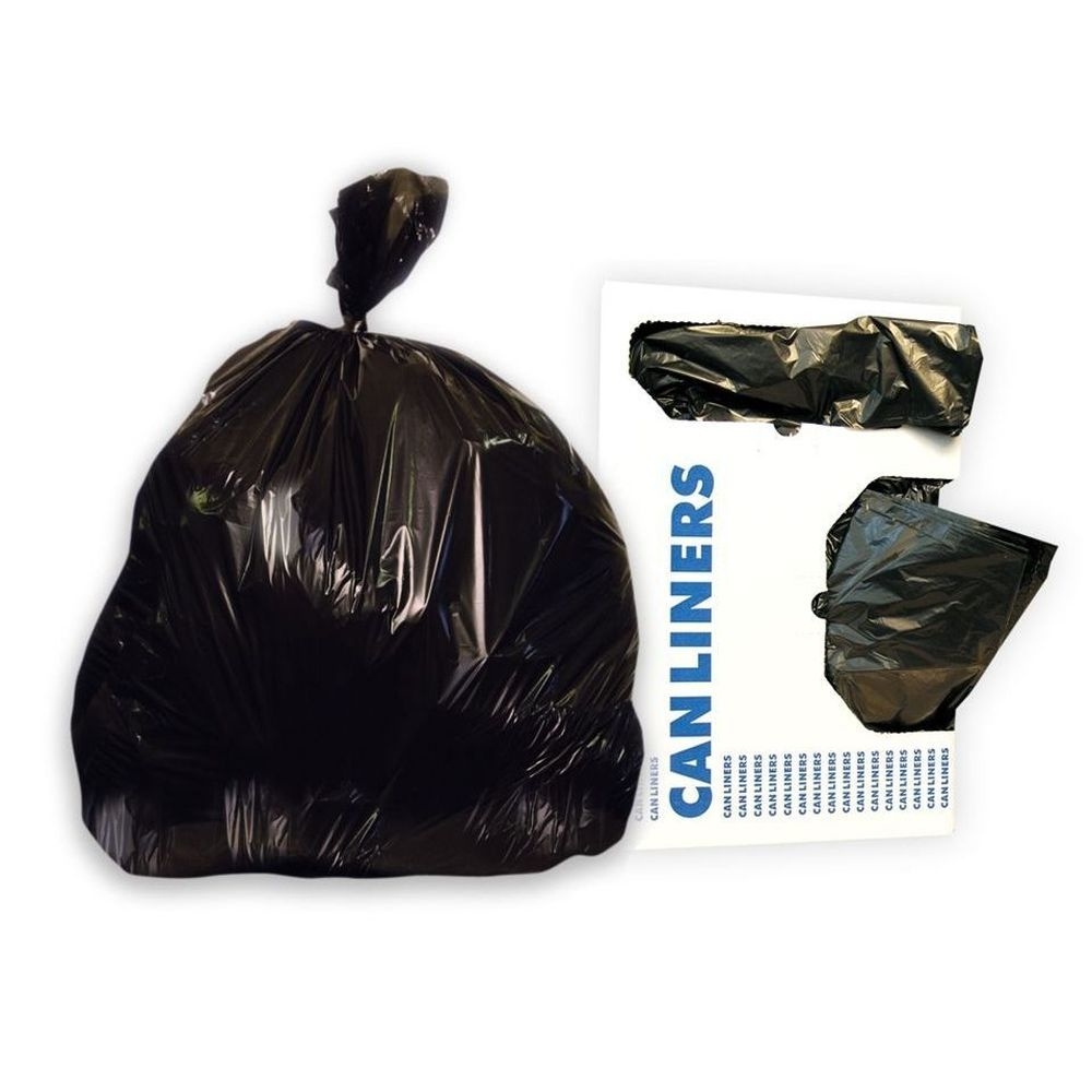 Heritage 46 x 50 inch Repro Black 1.35 Mil Flat Pack Can Liner, 56 Gallon Capacity -- 100 per case.