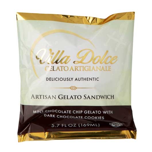 Villa Dolce Mint Chocolate Chip Gelato Cookie, 5.7 Ounce -- 18 per case