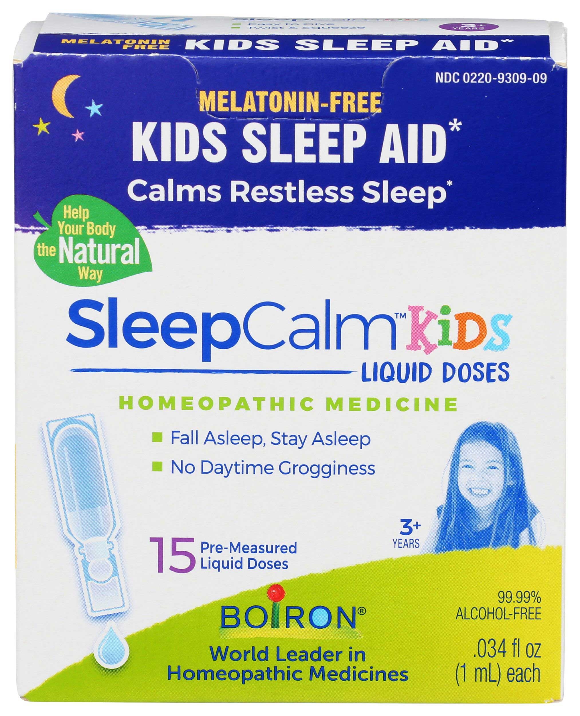 Boiron SleepCalm Kids Sleep Aid Liquid Doses, 15 count