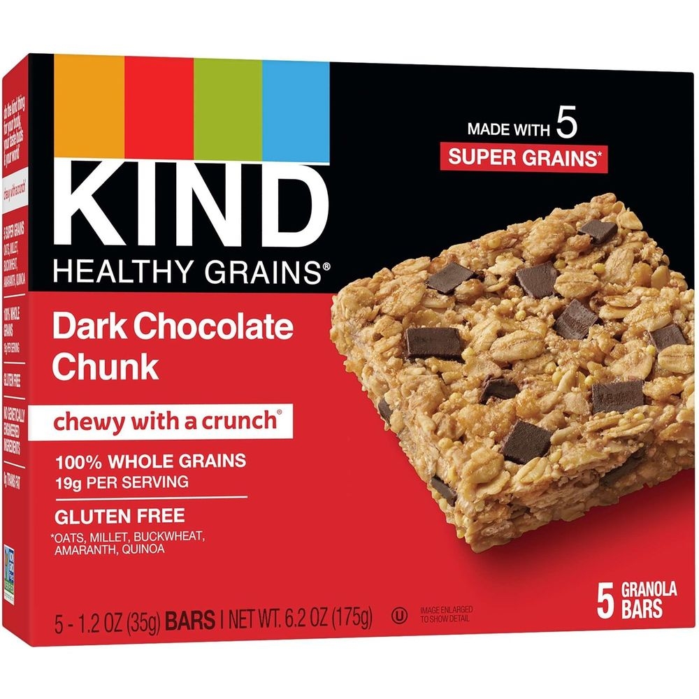 Kind Healthy Grains Dark Chocolate Chunks Bar, 1.2 Ounce -- 40 per case