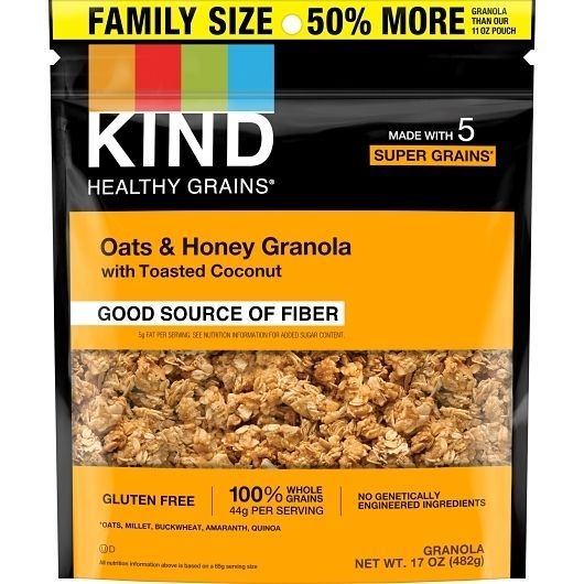 Kind Oats and Honey Granola with Toasted Coconut, 17 Ounce -- 6 per case