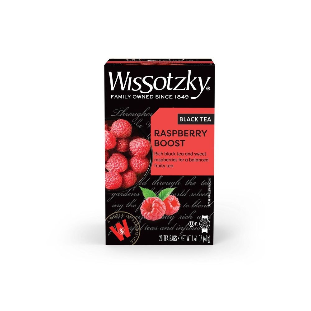 Wissotzky Raspberry Boost Black Tea, 25 tea bags -- 12 per case