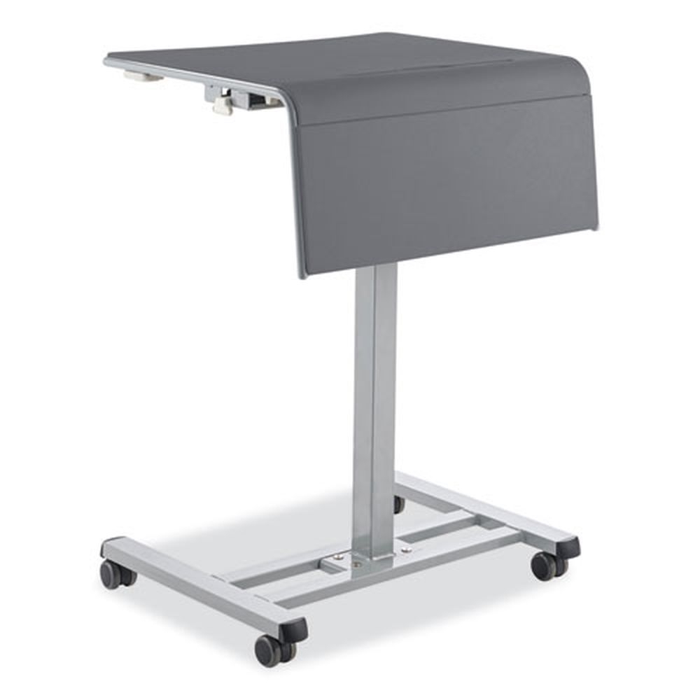 NPS Charcoal Gray Sit-Stand Student Desk Pro, 23.5 x 19.5 x 28.5 to 41.75 inch