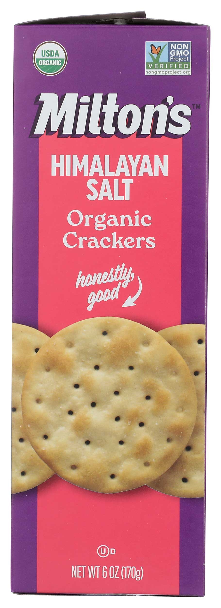 Miltons Organic Himalayan Salt Cracker, 6 Ounce -- 8 per case