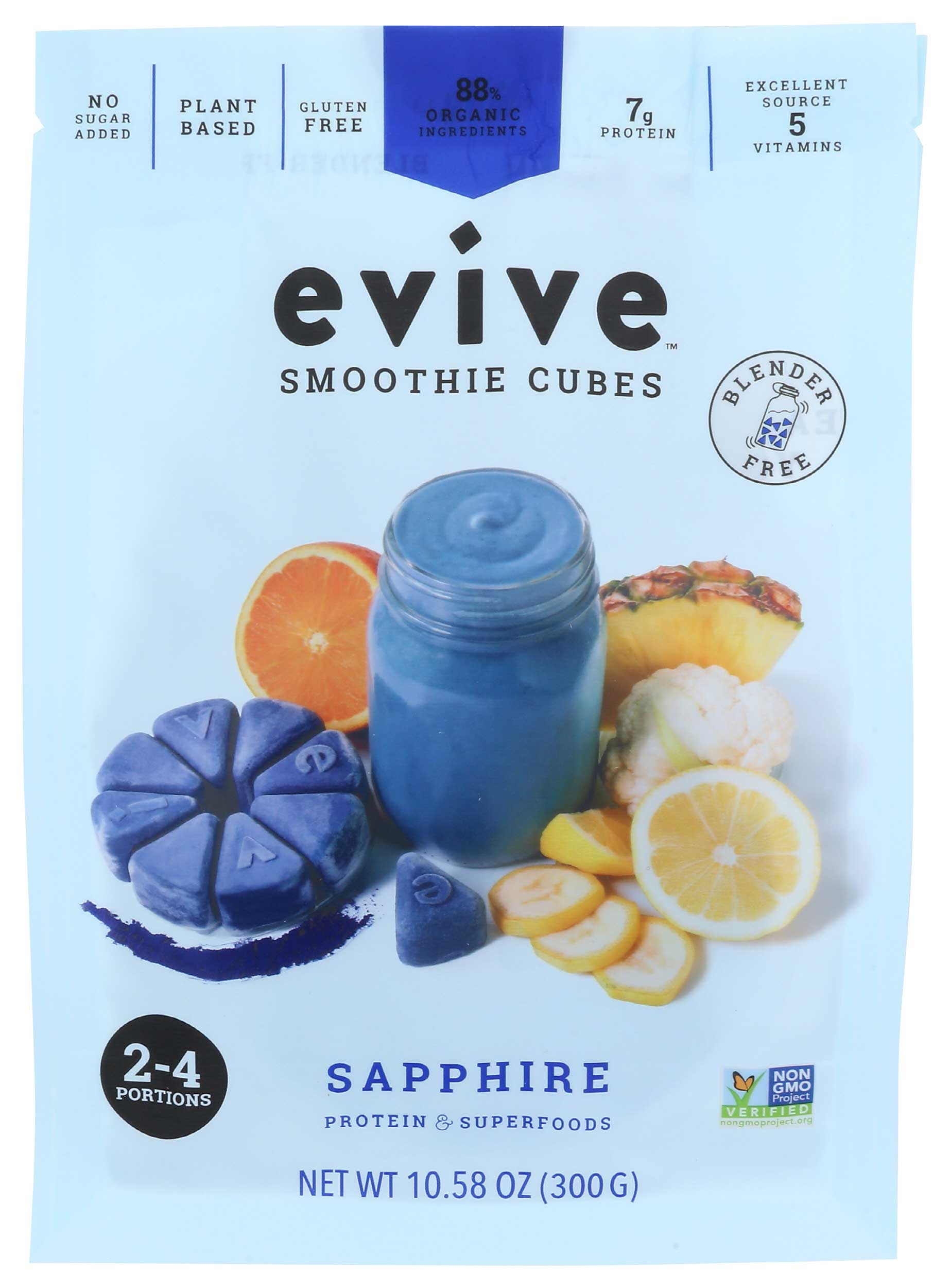 Evive Organic Saphire Smoothie Cube, 10.58 Ounce -- 8 per case