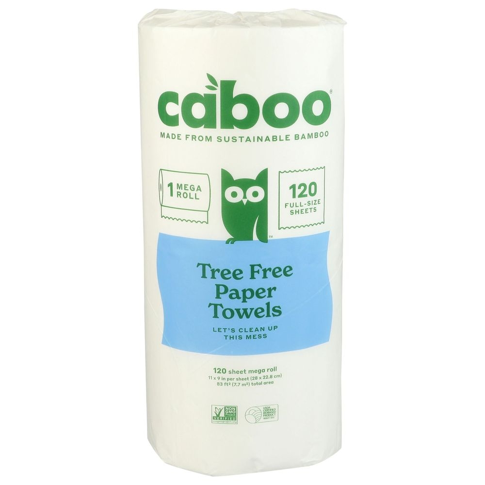 Caboo Tree Free Paper Towel Roll, 120 sheets -- 8 per case