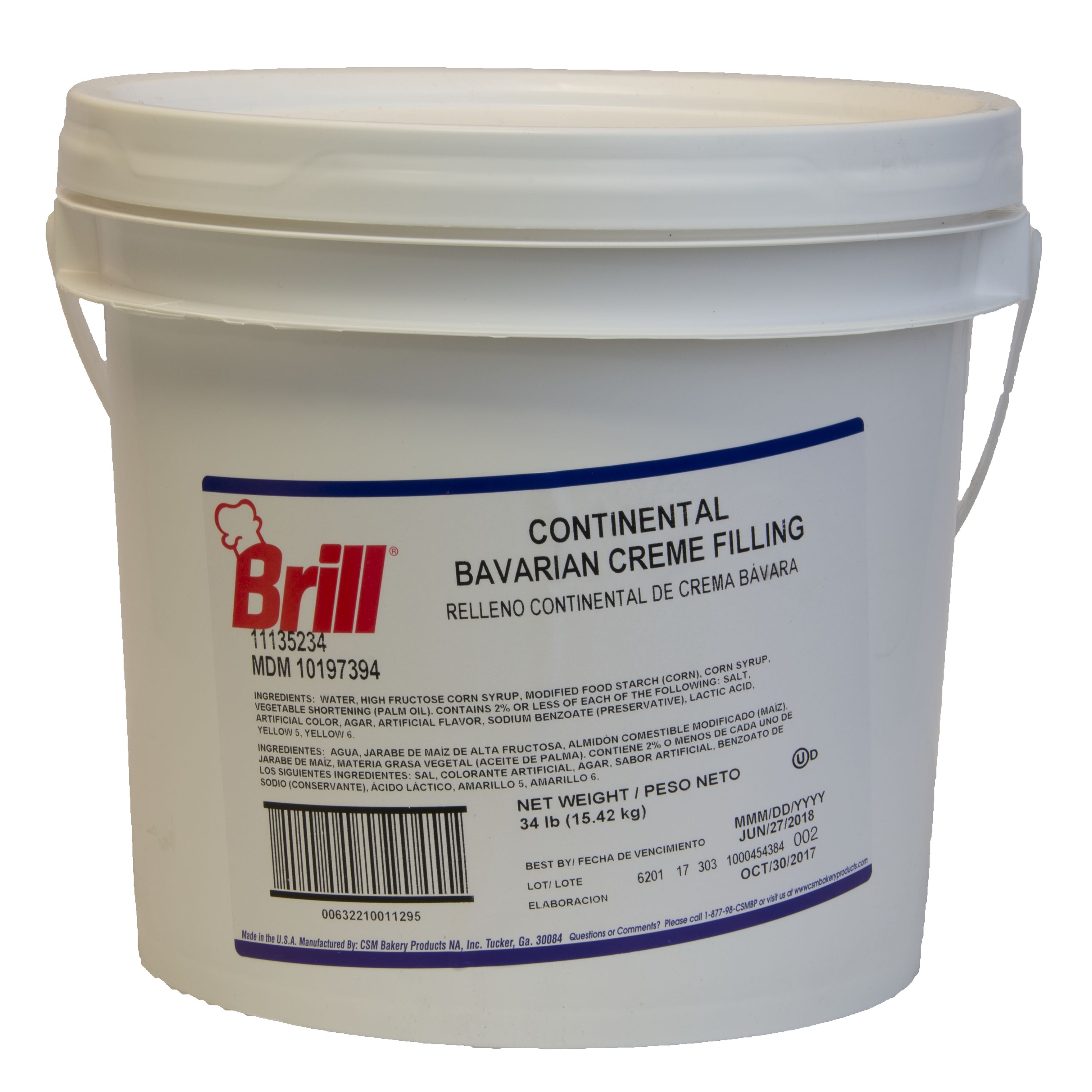 Brill Continental Bavarian Cream, 34 Pound.