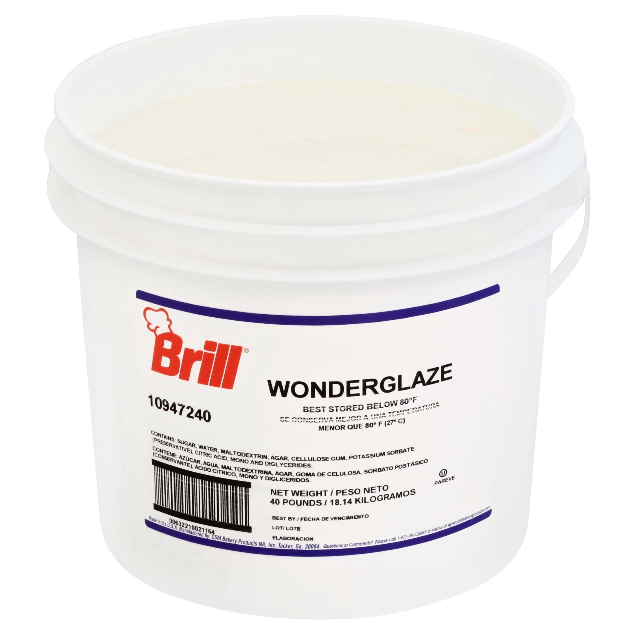 Brill Wonder Glaze, 40 Pound.