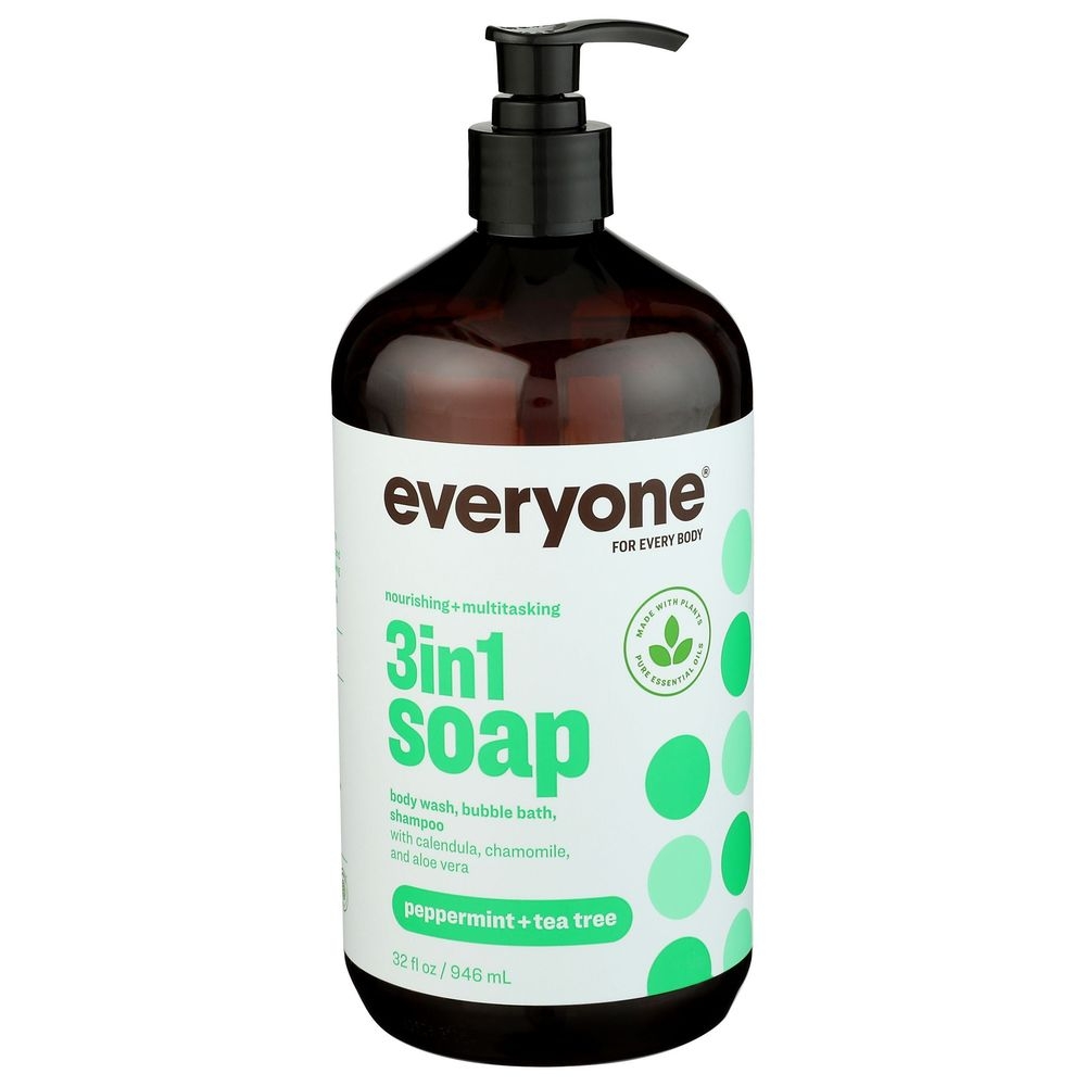 Everyone 3-in-1 Tea Tree Peppermint Soap, 32 Fluid Ounce