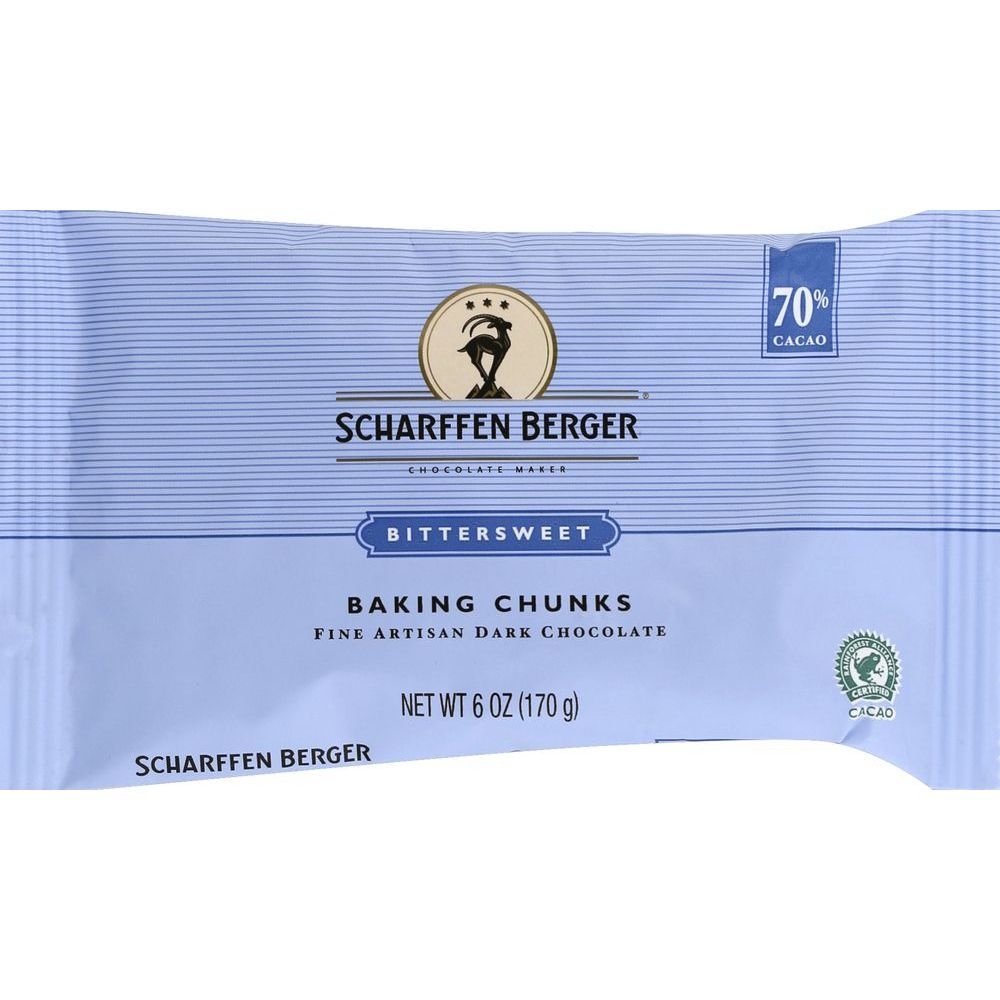Scharffen Berger Baking Bittersweet Dark Chocolate Chunks, 7 Ounce -- 8 per case