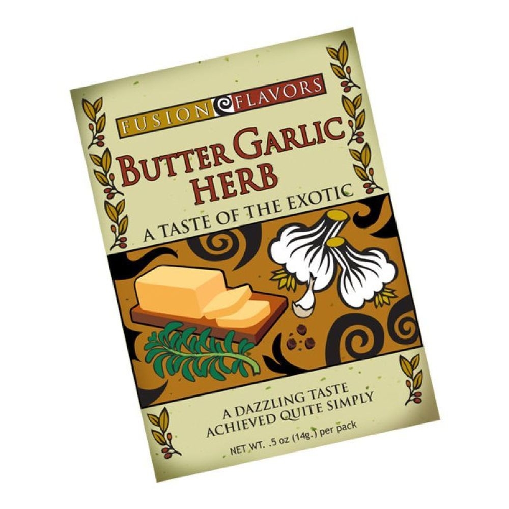 Fusion Flavors Butter Garlic Herb, 0.5 Ounce -- 12 per case