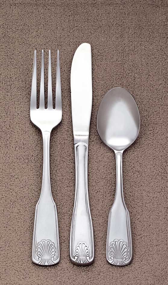 World Tableware Inc Coral Extra Heavy Weight Solid Handle Dinner Knife -- 12 per case.