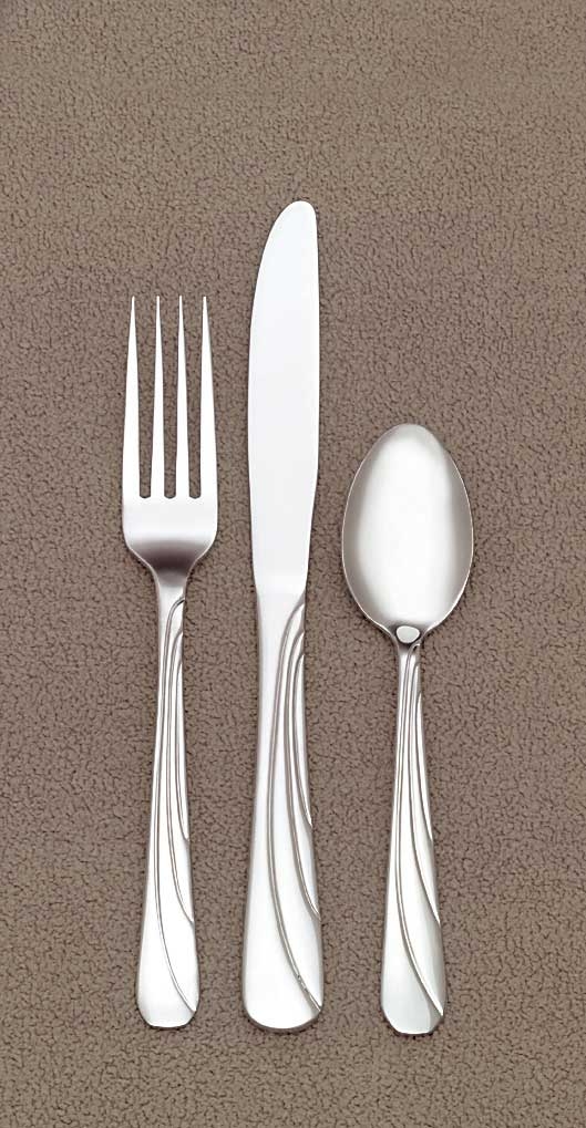 World Tableware Brandware 18/0 Stainless Steel Collection Cascade Extra Heavy Weight Salad Fork -- 36 per case.