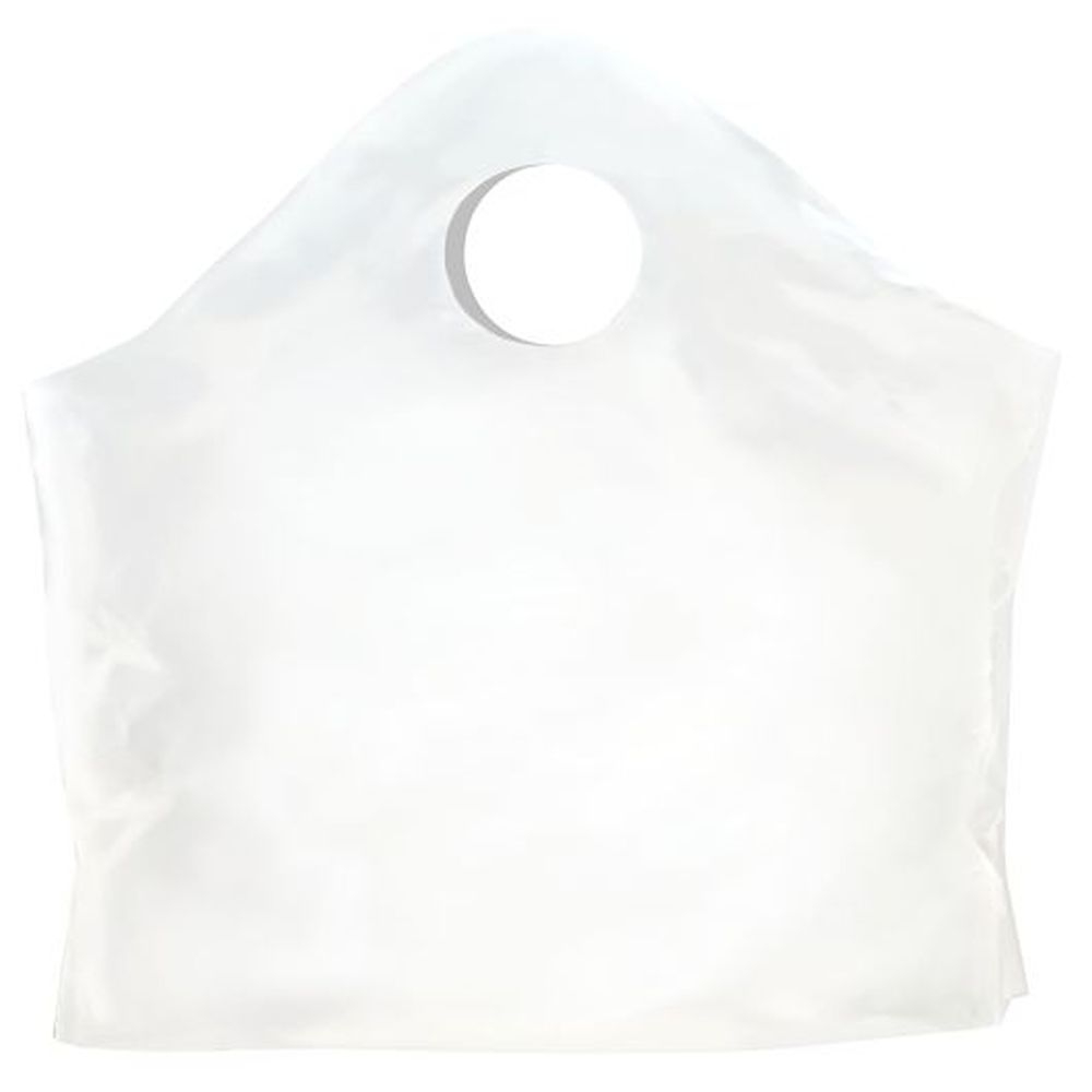 Pak Sher Plastic White Plain Carry Out Bag, 1000 count