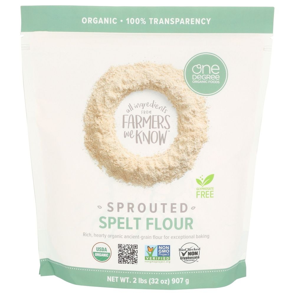 One Degree Organic Foods Organic Sprouted Spelt Flour, 32 Ounce -- 6 per case