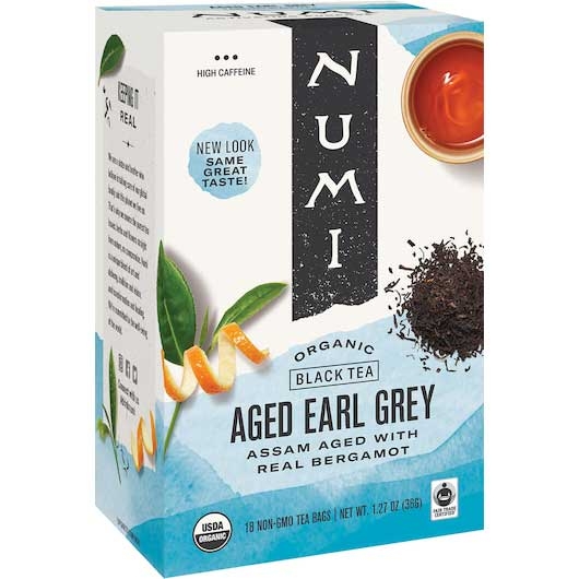 Numi Organic Aged Earl Grey Black Tea, 0.08 Pound -- 6 per case.