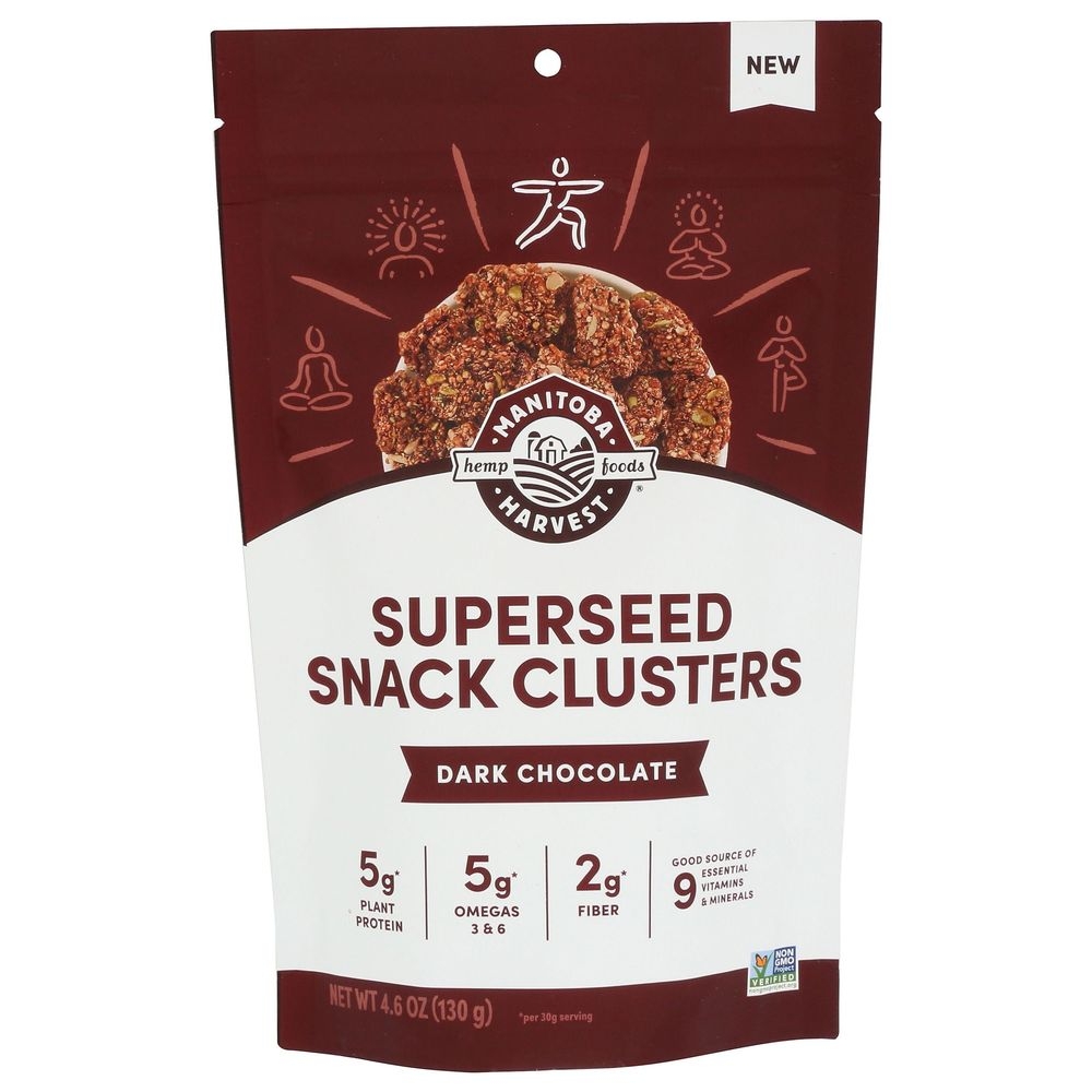 Manitoba Harvest Dark Chocolate Snack Cluster, 4.6 Ounce -- 6 per case