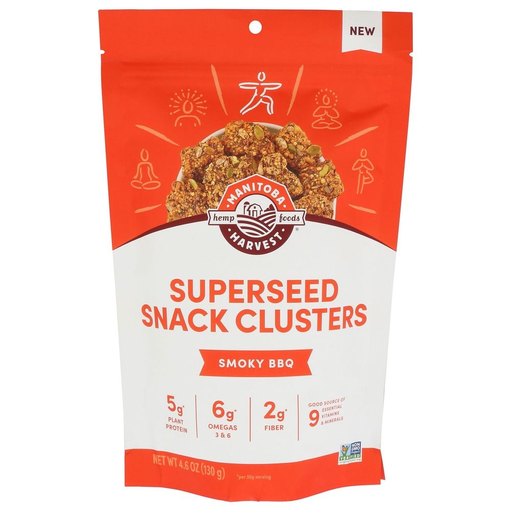 Manitoba Harvest Smoky BBQ Superseed Snack Cluster, 4.6 Ounce -- 6 per case