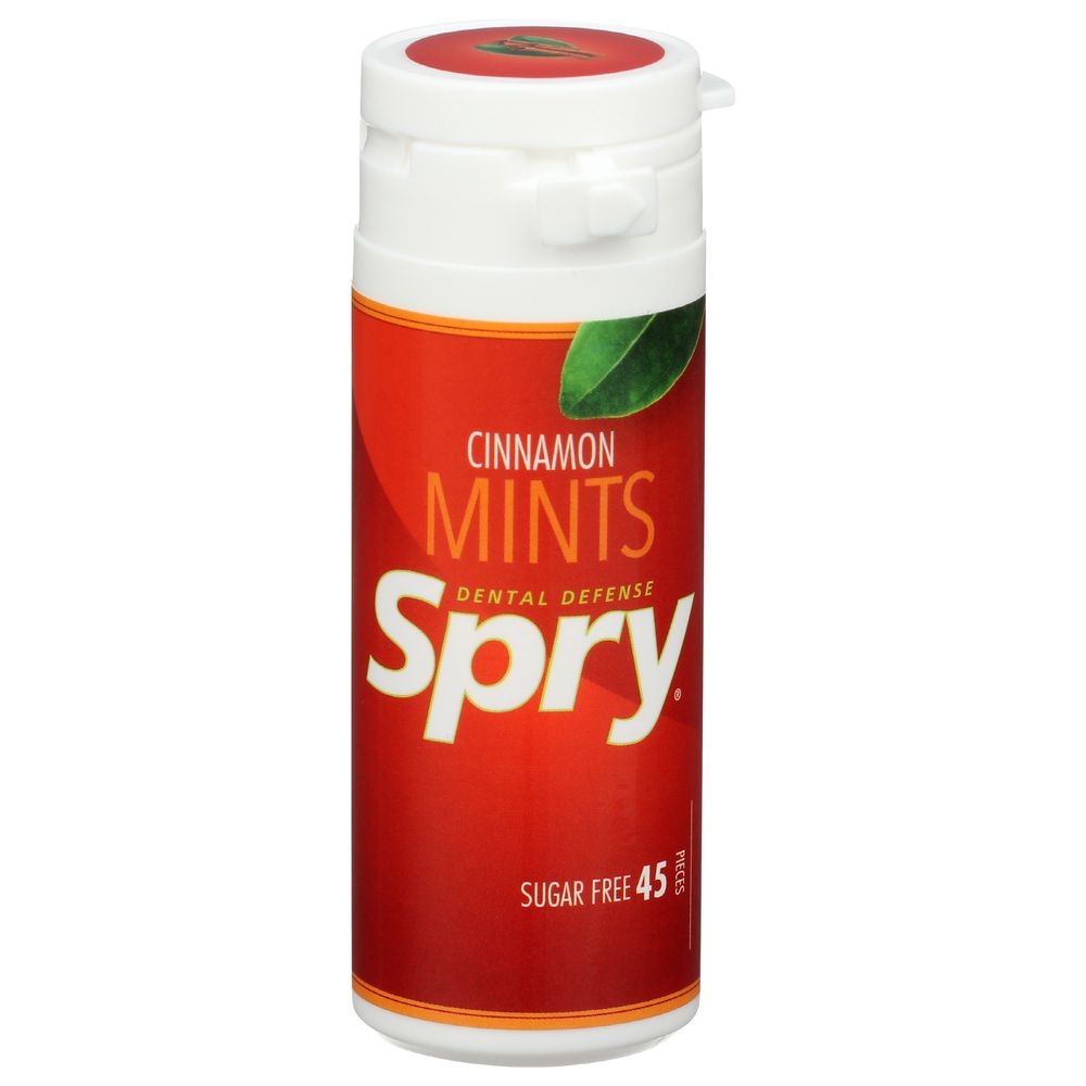 Spry Cinnamon Mints Refill - 45 per pack -- 6 packs per case.
