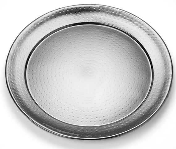 American Metalcraft Round Hammered Tray, 18 inch