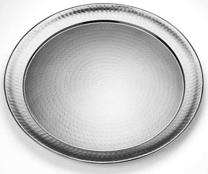 American Metalcraft Round Hammered Tray, 22 inch