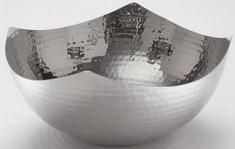 American Metalcraft Squound Stainless Steel Hammered Bowl, 126 Ounce
