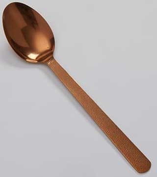 American Metalcraft Vintage Bronze Hammered Solid Spoon, 13 1/4 inch Length