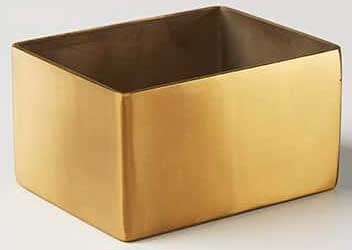 American Metalcraft Stainless Steel Satin Finish Gold Rectangular Sugar Packet Holder, 3-1/4 inch Length x 2-3/4 inch Width x 1-3/4 inch Height