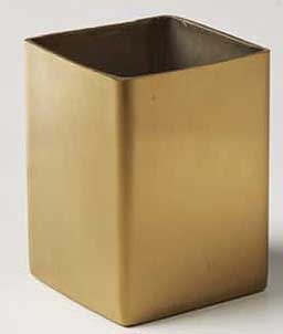 American Metalcraft Stainless Steel Satin Finish Gold Square Sugar Packet Holder, 2 inch Square X 2-3/4 inch Height