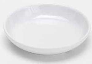 American Metalcraft White Melamine Shallow Round Bowl, 8 Ounce