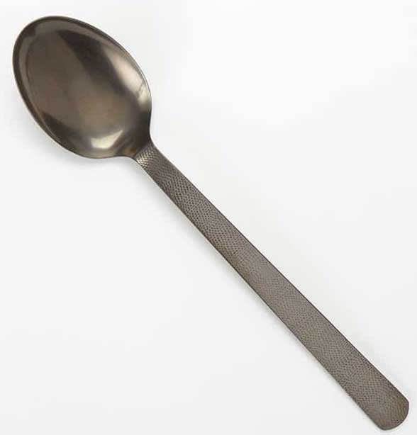 American Metalcraft Vintage Black Hammered Solid Spoon, 13 3/4 Length