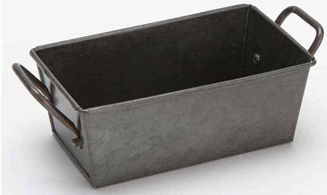 American Metalcraft Galvanized Sugar Packet Holder with Handle, 5 inch Length x 3 inch Width x 2 inch Height, 6-1/2 inch