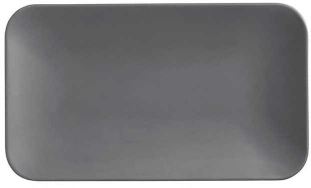 American Metalcraft Mix and Matte Collection Melamine Gray Rectangular Platter, 12 inch Length