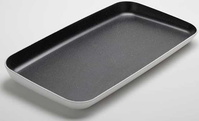 American Metalcraft Lift Collection Melamine White with Black Speckled Rectangular Platter, 22 inch Length