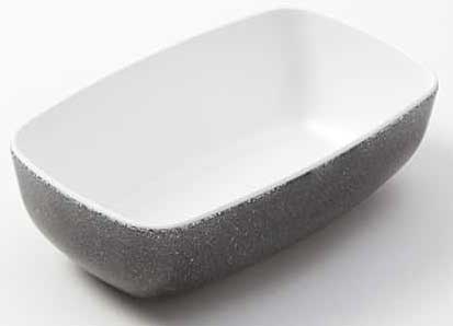 American Metalcraft Grab and Go Collection White with Black Speckled Melamine Rectangular Bowl, 17 Ounce