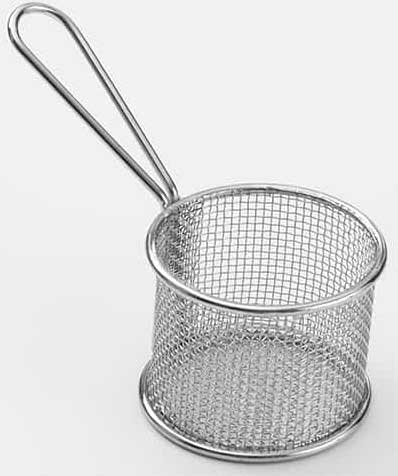 American Metalcraft Round Stainless Steel Fry Basket, 3 3/4 inch Diameter